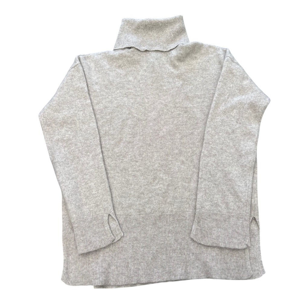 Charter Club Luxury 100% Cashmere Turtleneck Sweater Oatmeal Beige Womens Medium
